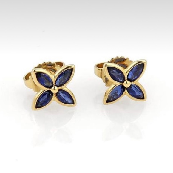ISO: Tiffany Victoria Earrings gold and sapphire vintage - Picture 1 of 1